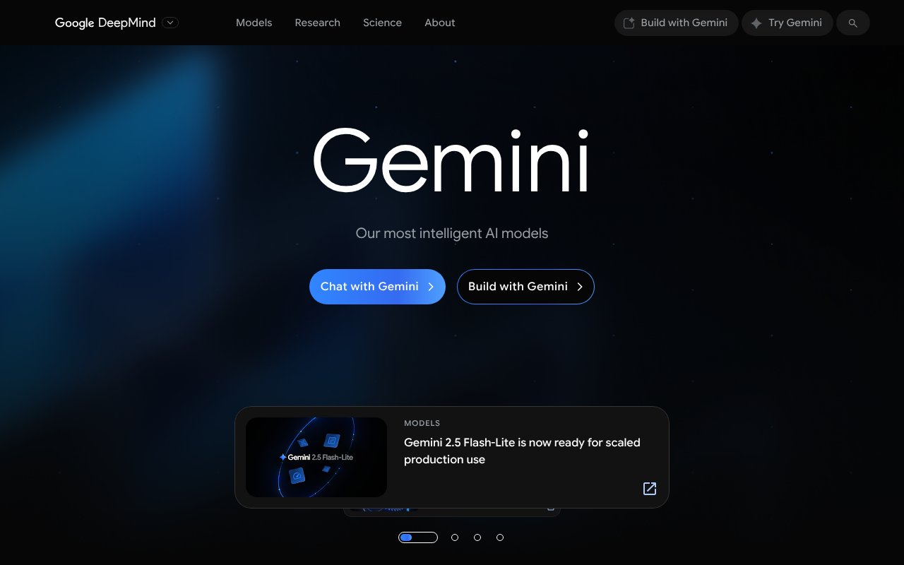 Screenshot of deepmind.google
