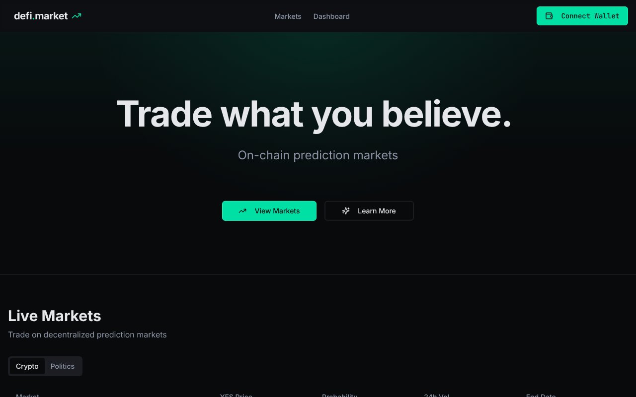 Screenshot of defi.market