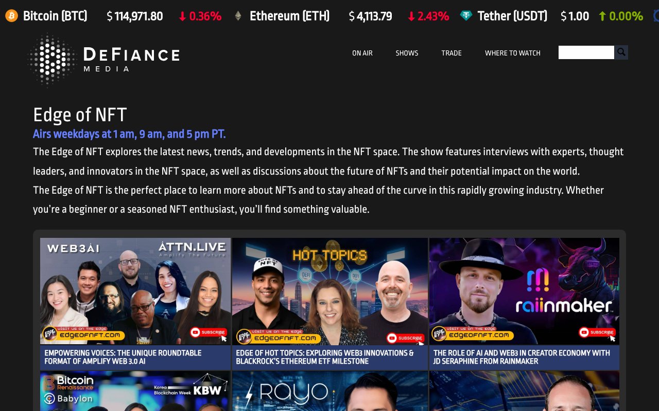 Screenshot of defiance.media
