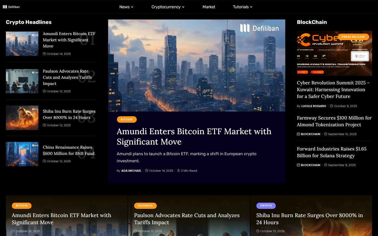 Screenshot of defiliban.com