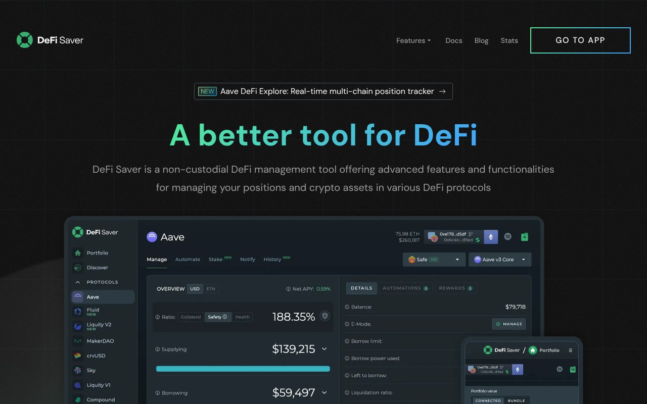 Screenshot of defisaver.com