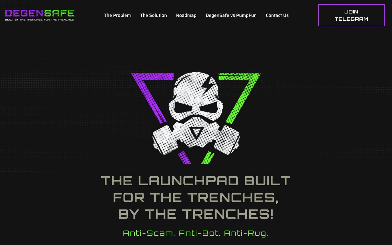 Screenshot of degensafe.fun