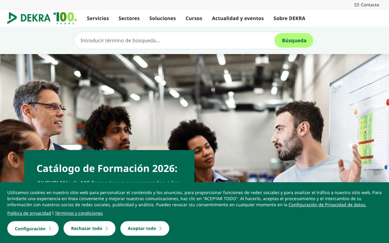 Screenshot of dekra.es