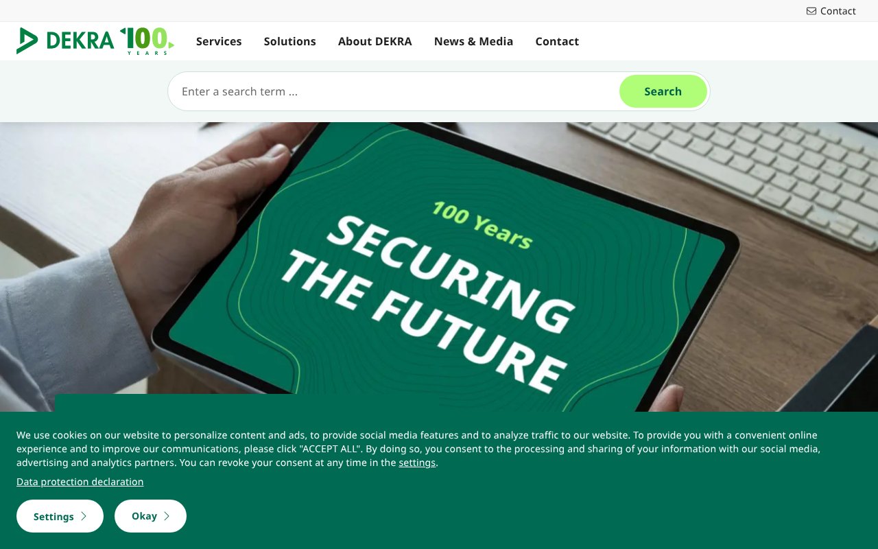 Screenshot of dekra.in