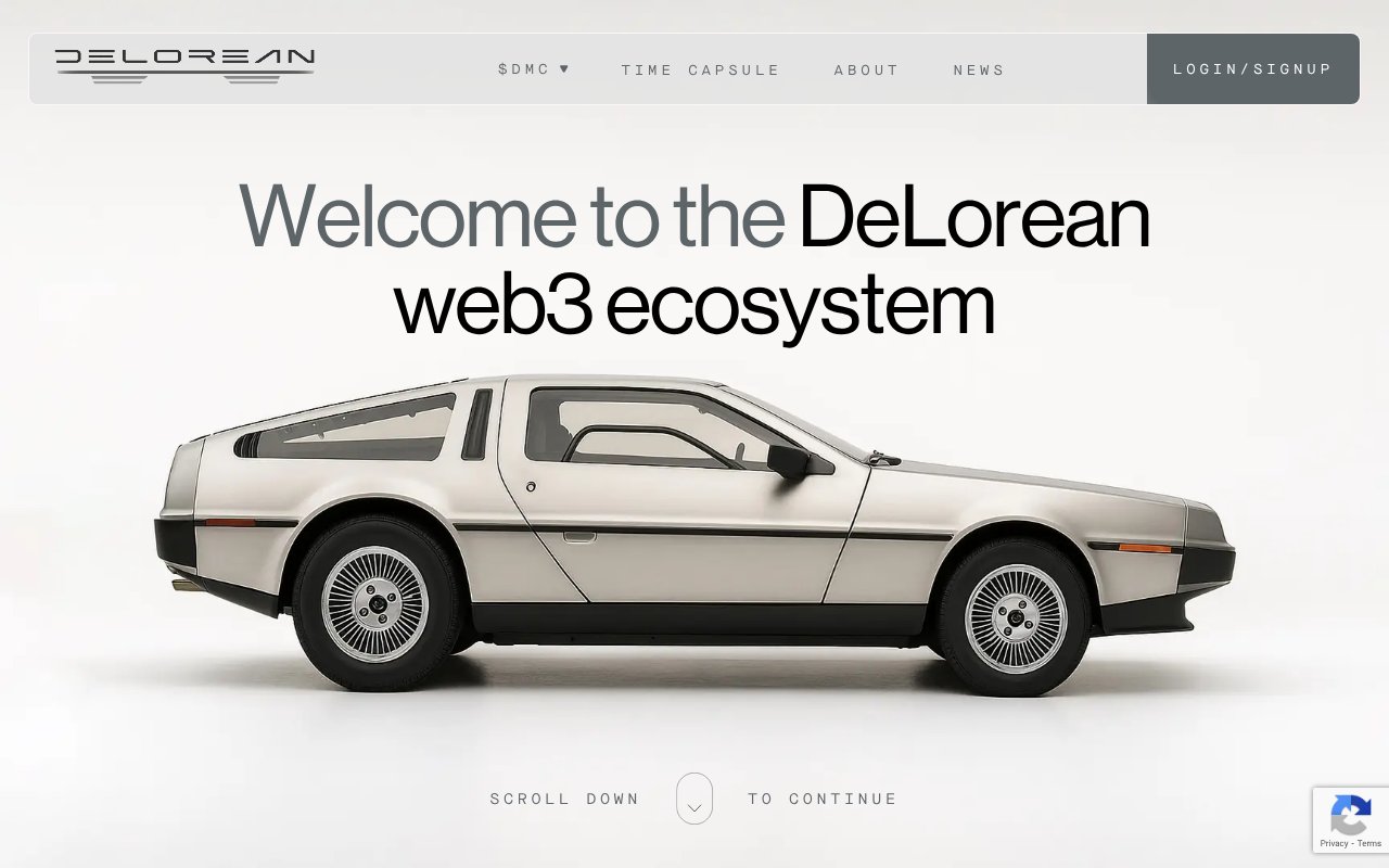 Screenshot of deloreanlabs.com