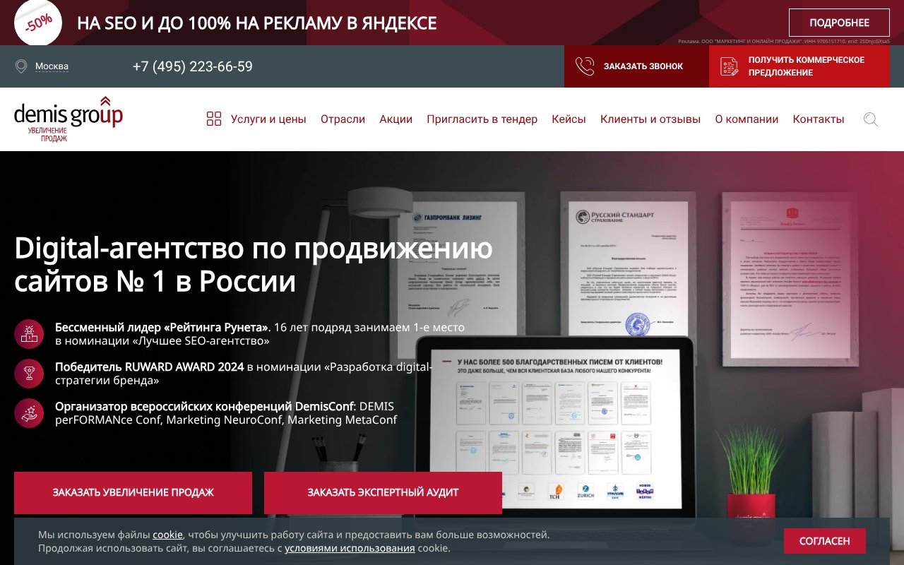 Screenshot of demis.ru