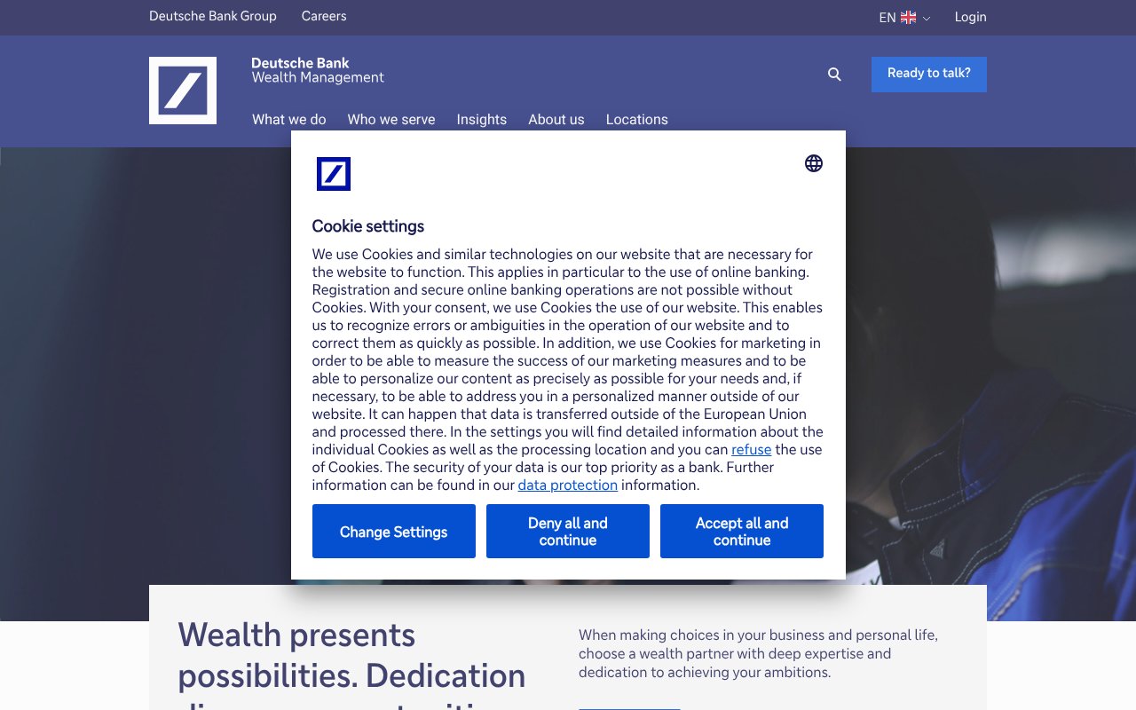 Screenshot of deutschewealth.com