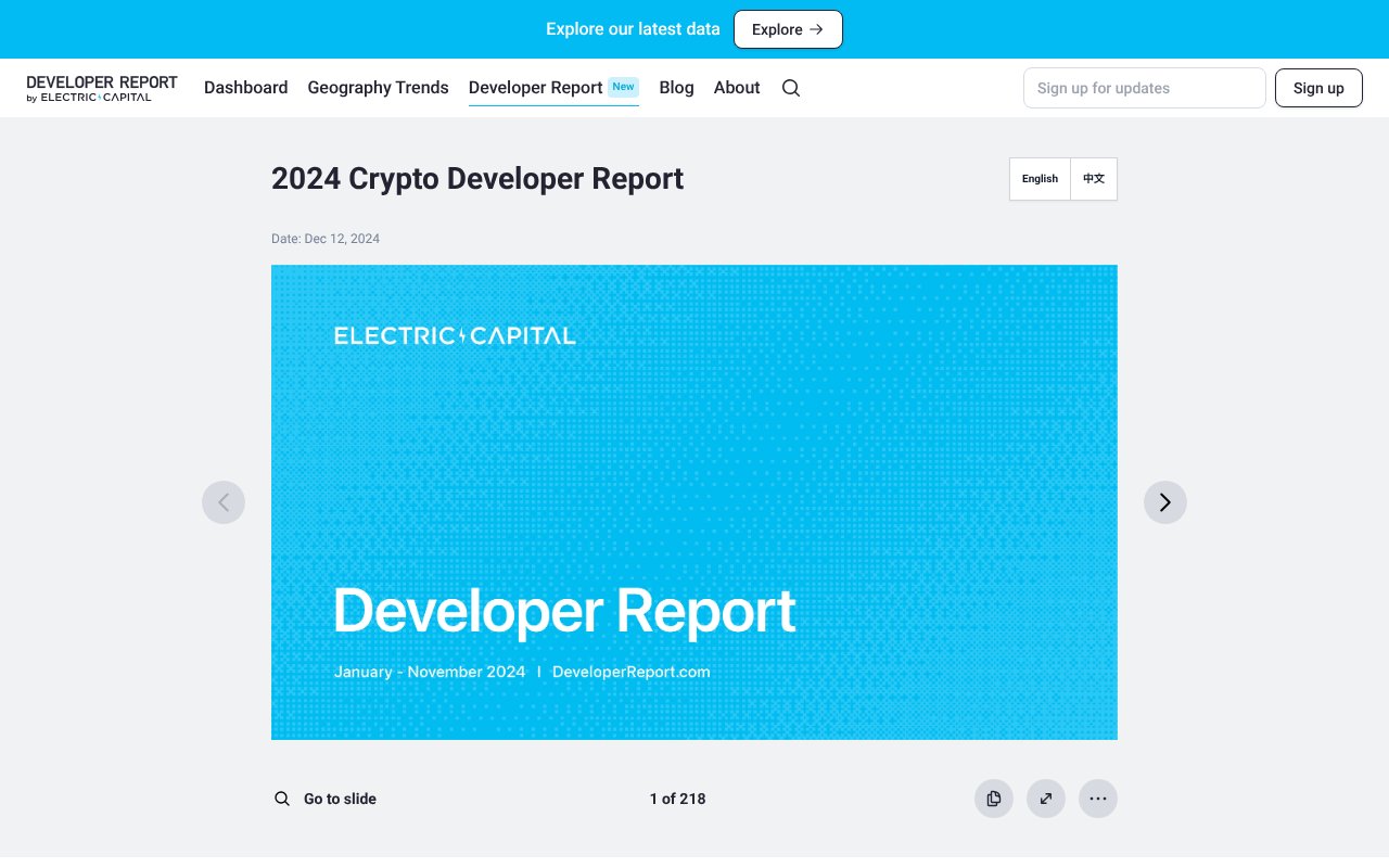 Screenshot of developerreport.com