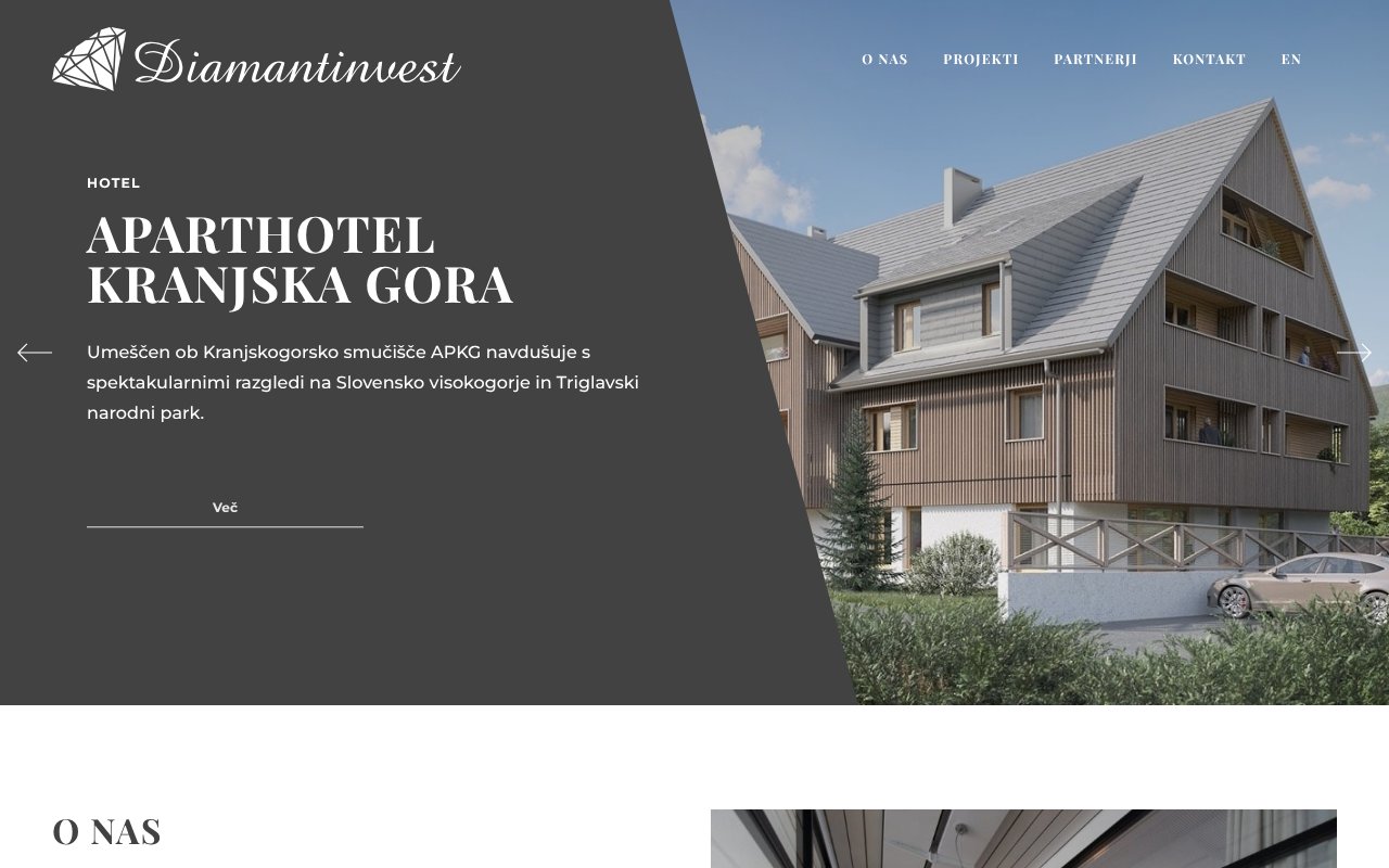 Screenshot of diamantinvest.si