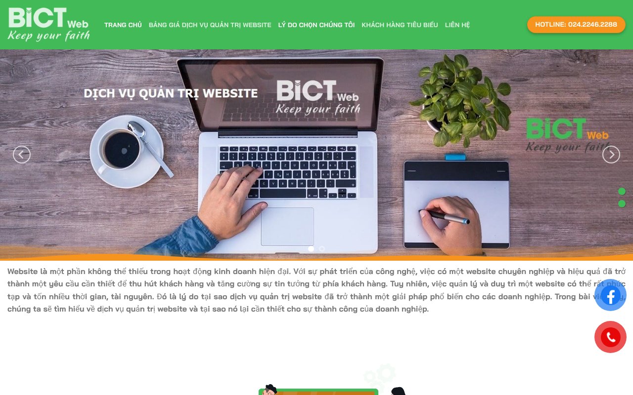 Screenshot of dichvuquantriwebsite.net