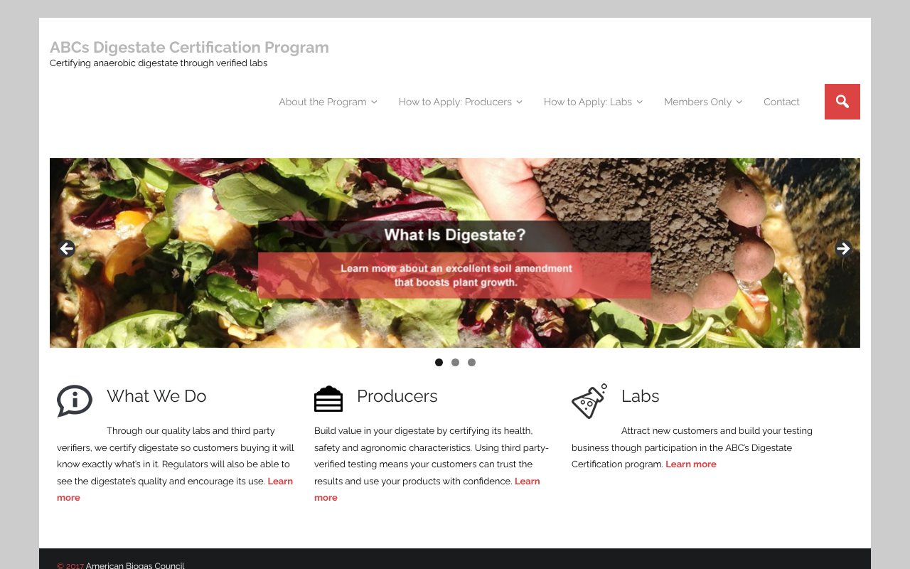 Screenshot of digestate.org
