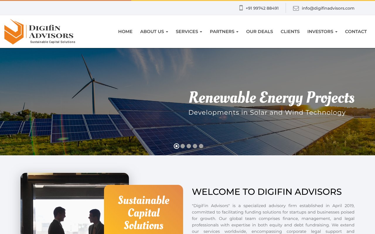 Screenshot of digifinadvisors.com