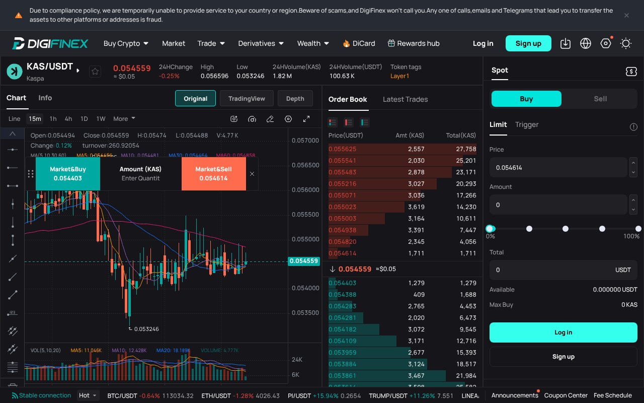 Screenshot of digifinex.com