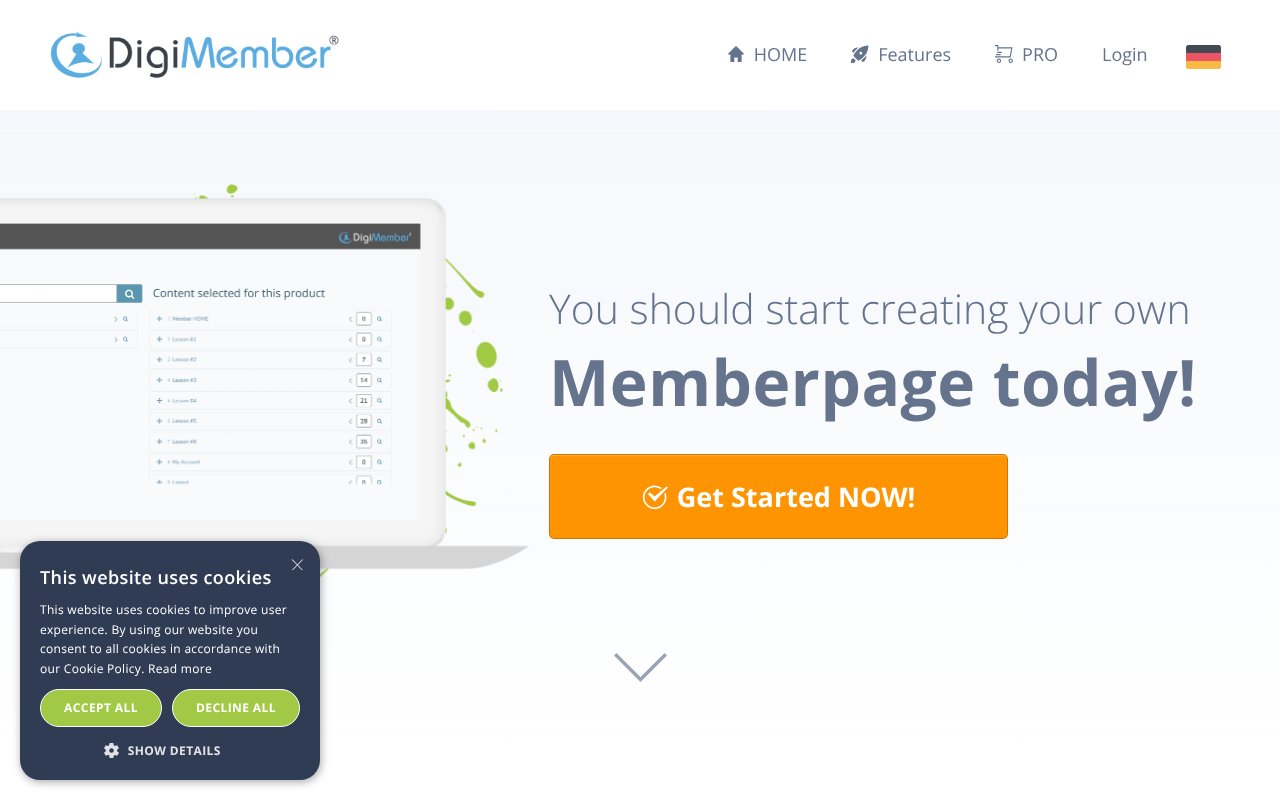 Screenshot of digimember.com