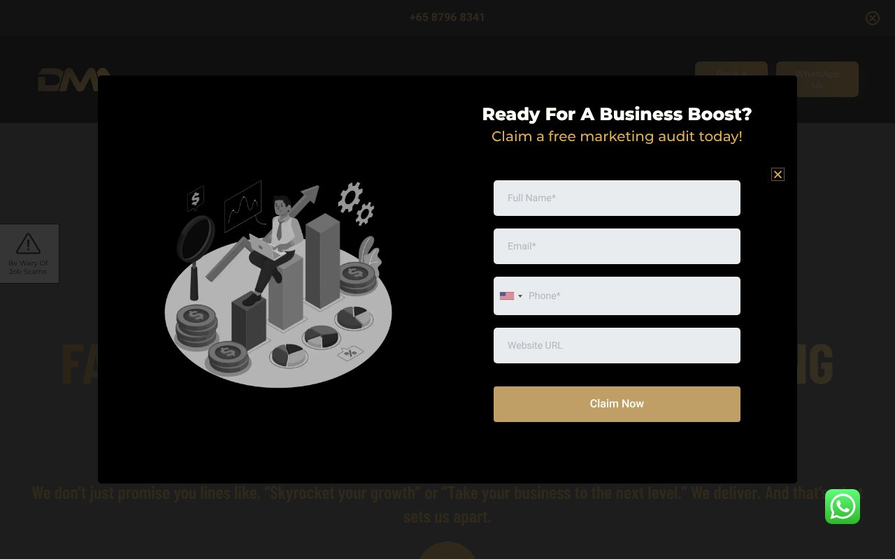 Screenshot of digitalmarketingagency.sg