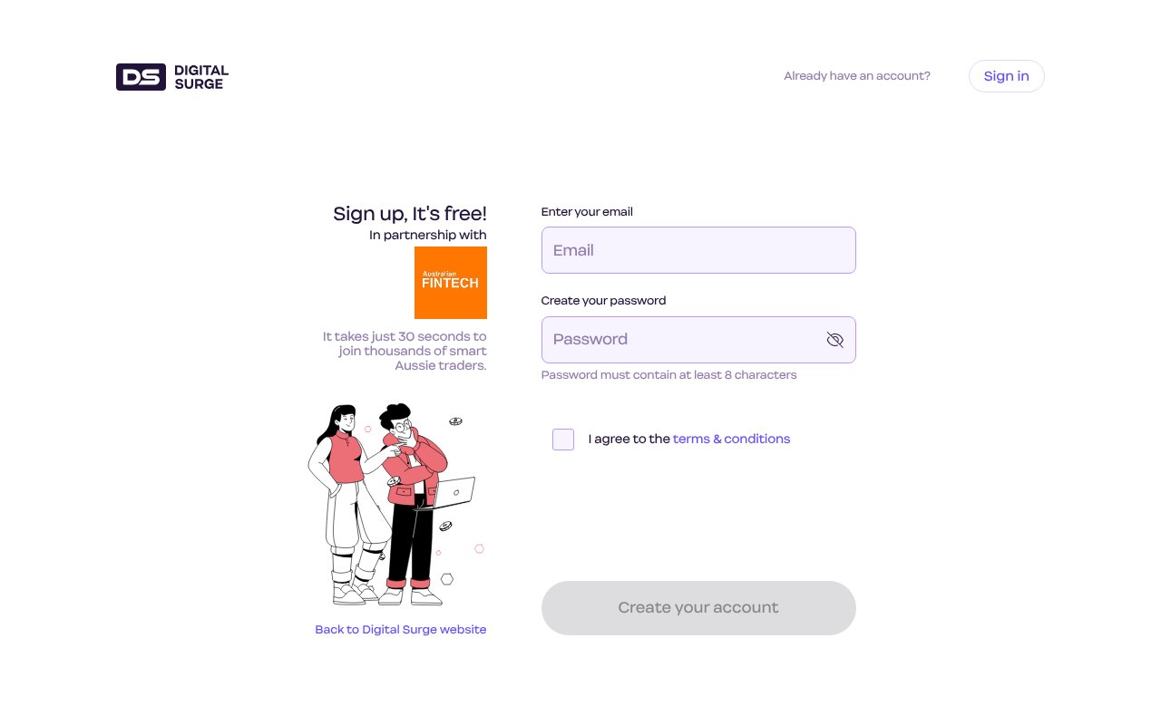 Screenshot of digitalsurge.com.au