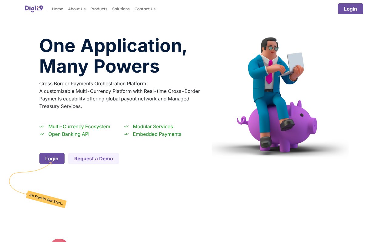 Screenshot of digitnine.com