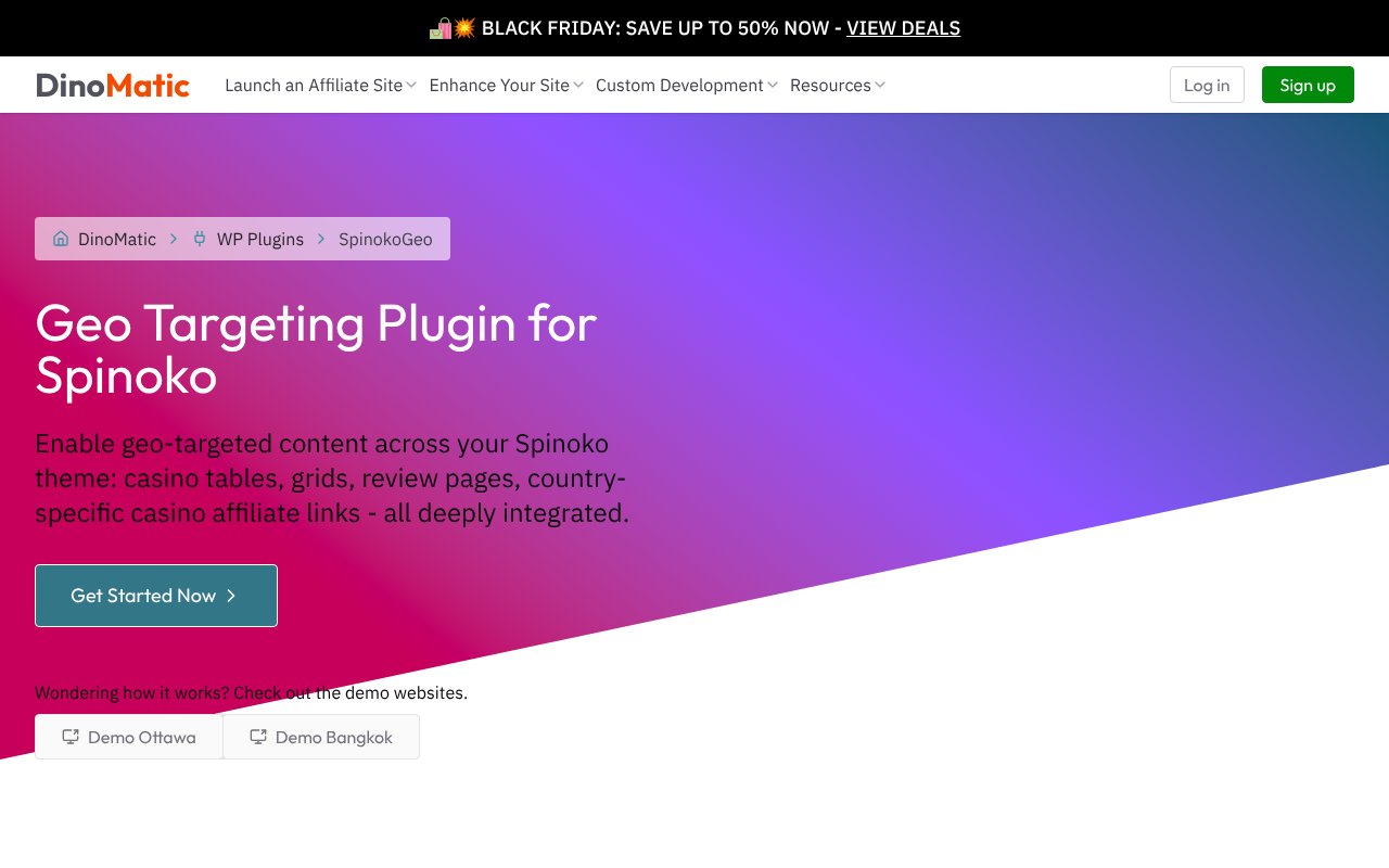 Screenshot of dinomatic.com