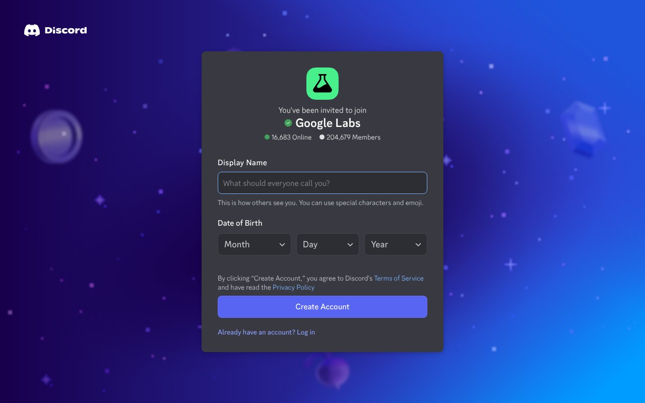 Screenshot of discord.gg