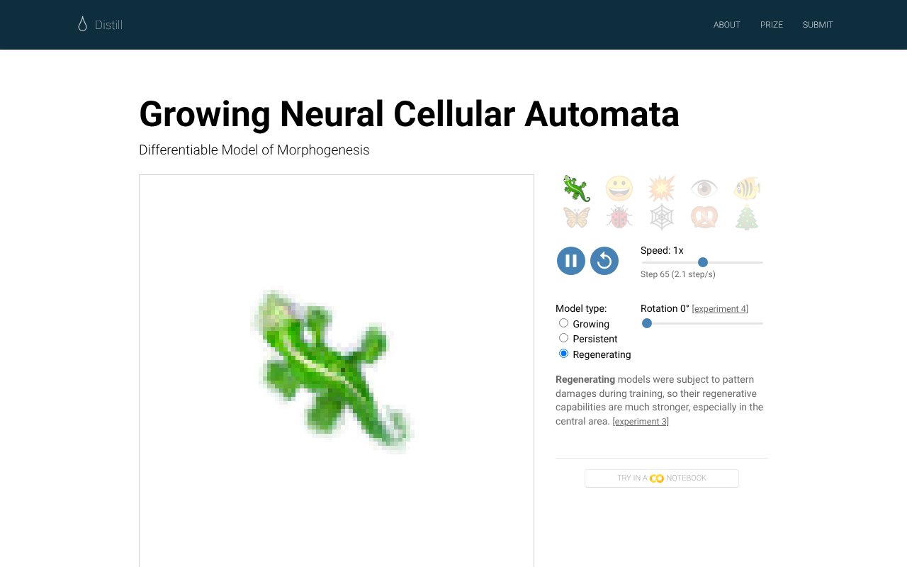 Screenshot of distill.pub