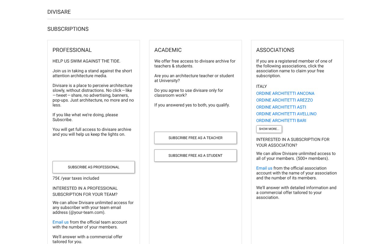 Screenshot of divisare.com