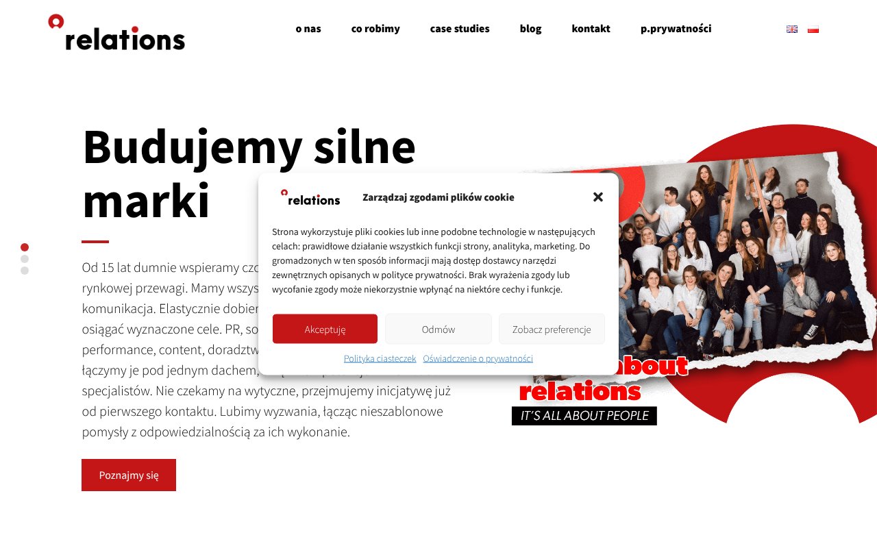 Screenshot of dotrelations.pl