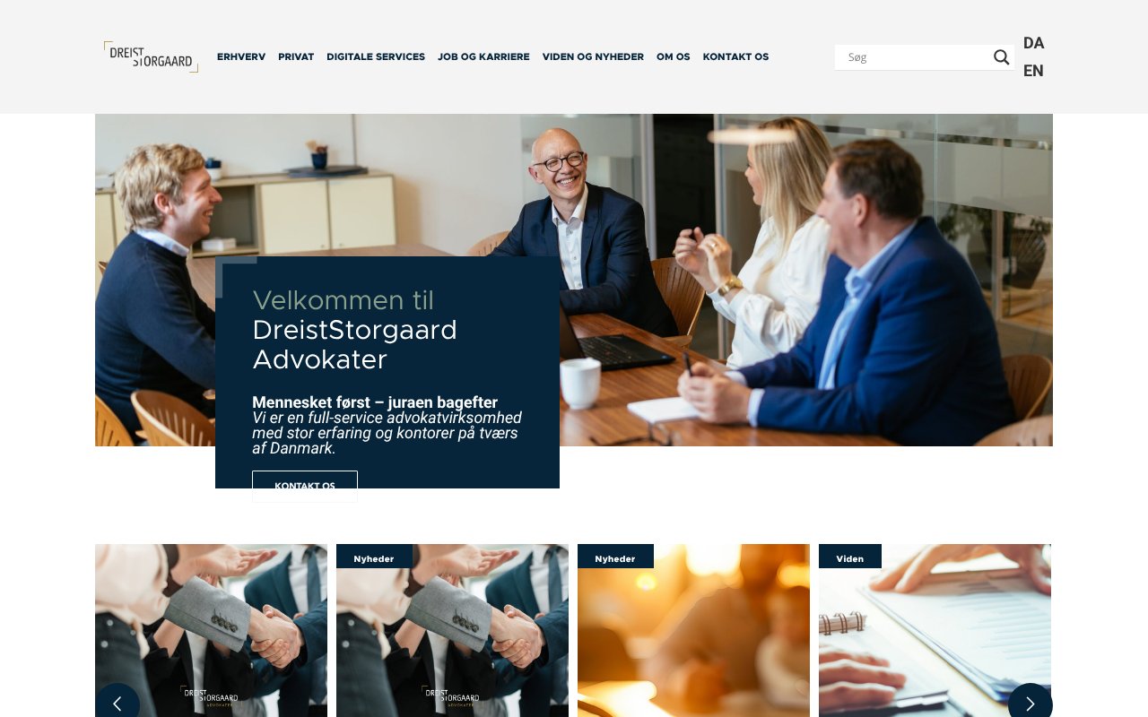 Screenshot of dreiststorgaard.dk