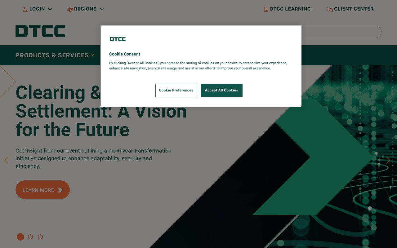 Screenshot of dtcc.com
