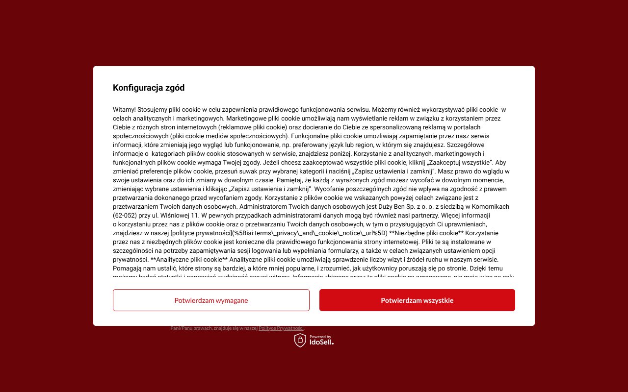 Screenshot of duzyben.pl