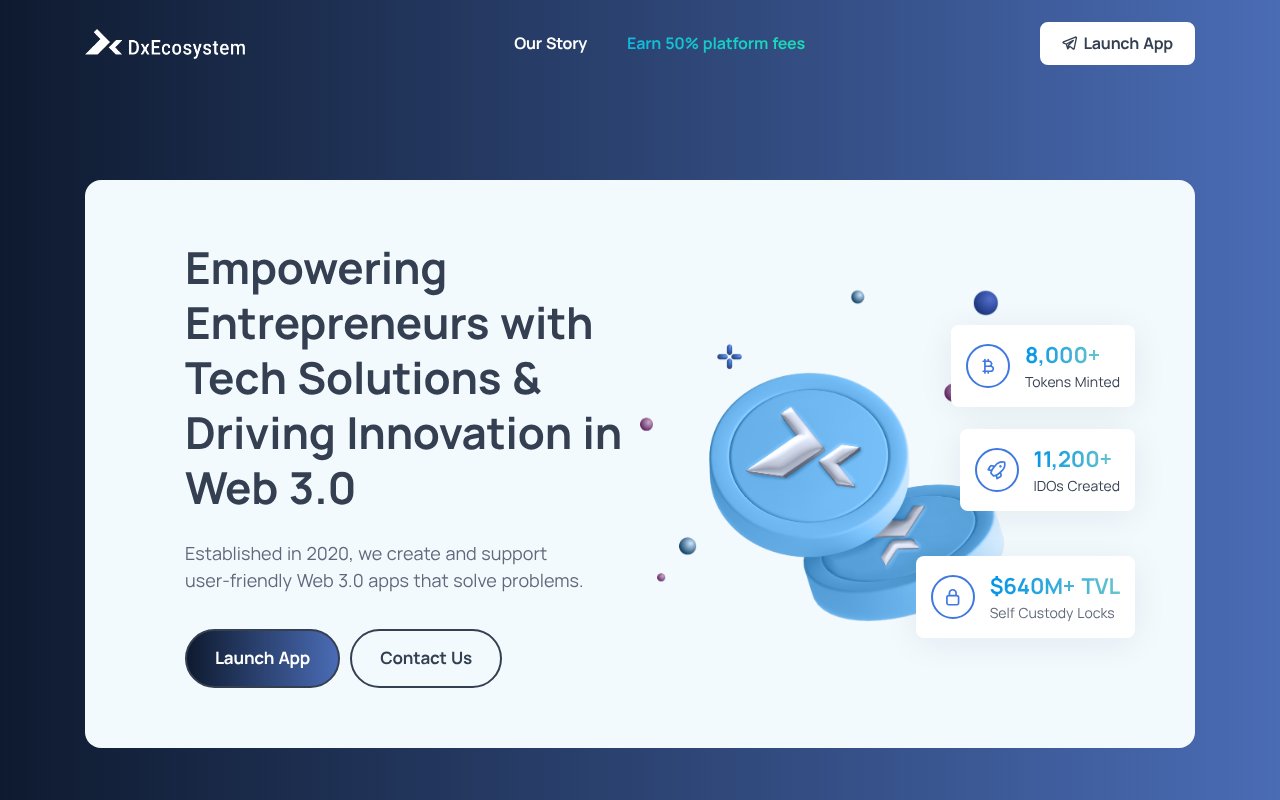 Screenshot of dxsale.network