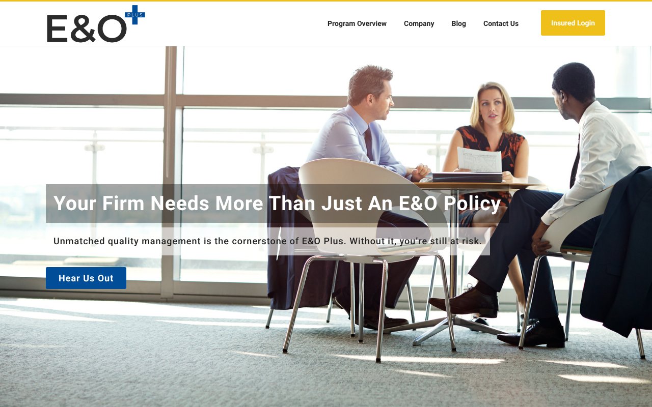 Screenshot of eandoplusinsurance.com