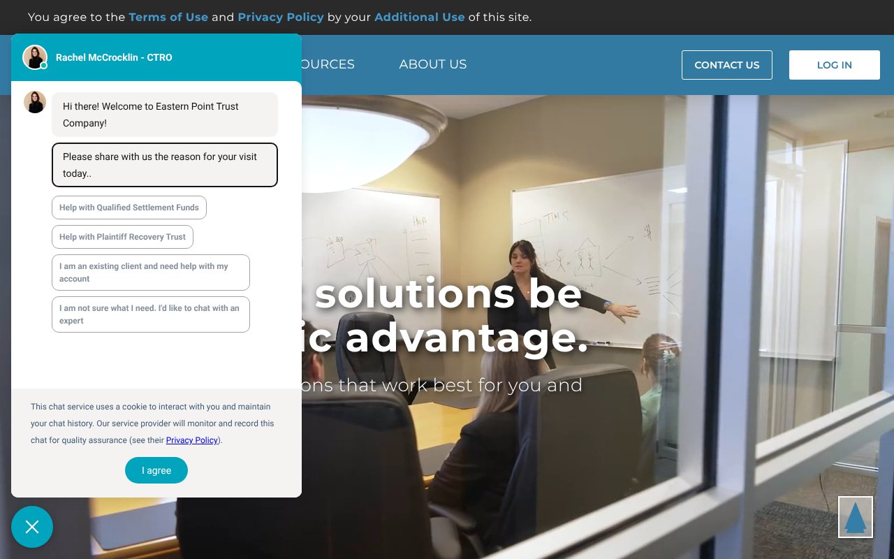 Screenshot of easternpointtrust.com