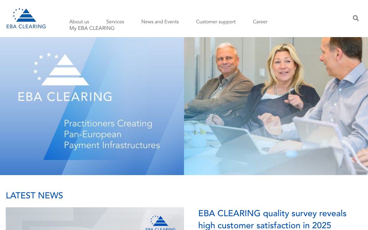 Screenshot of ebaclearing.eu