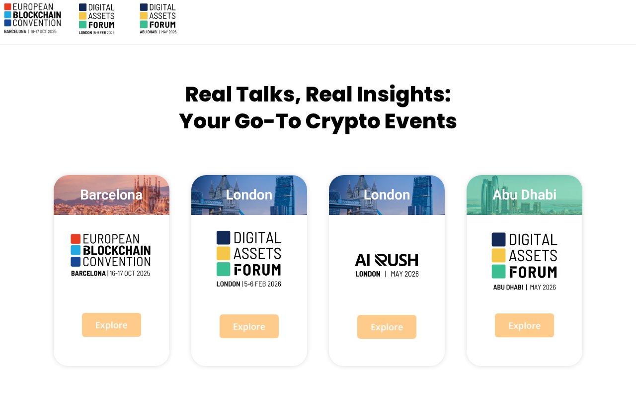 Screenshot of eblockchainconvention.com