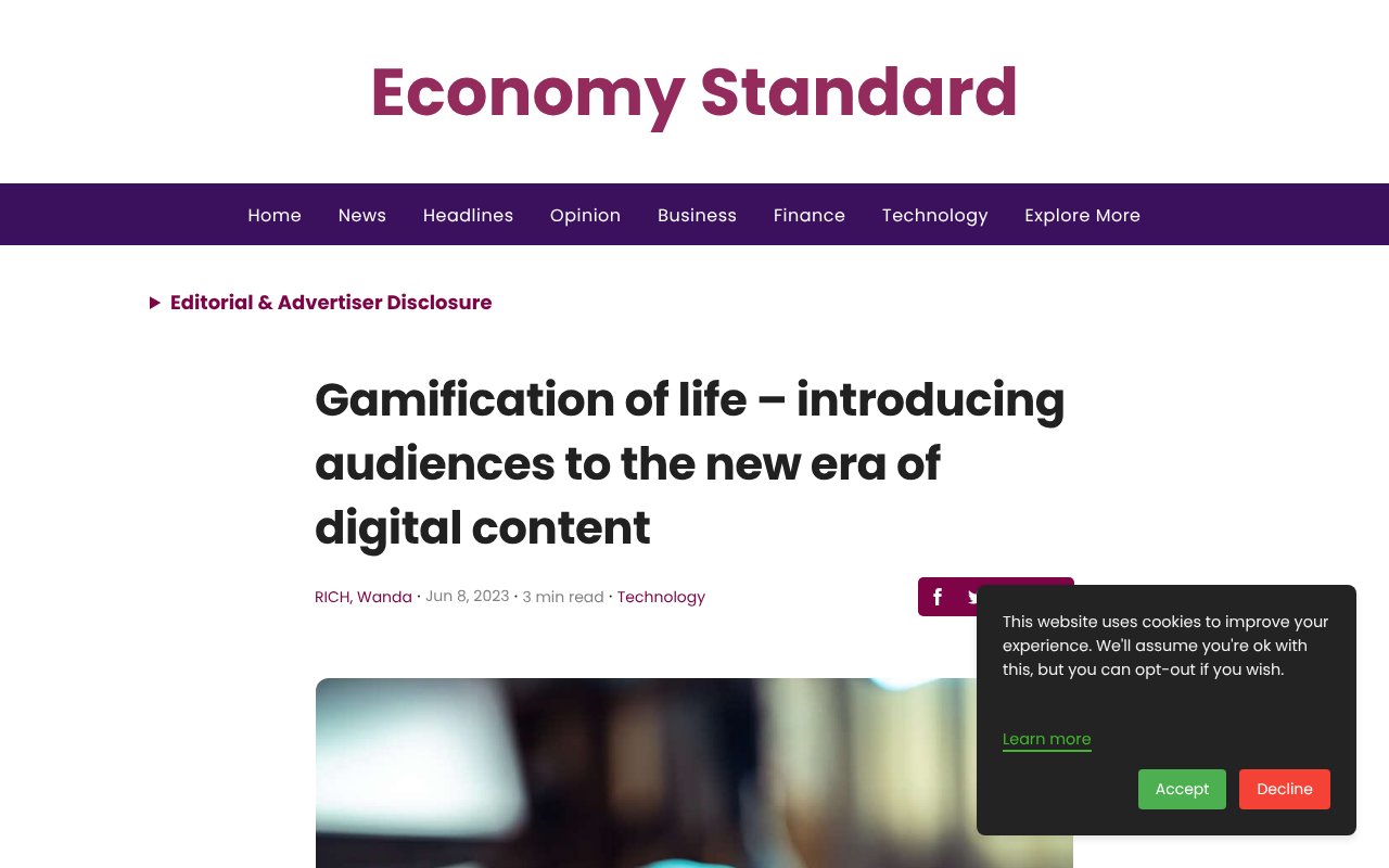 Screenshot of economystandard.com