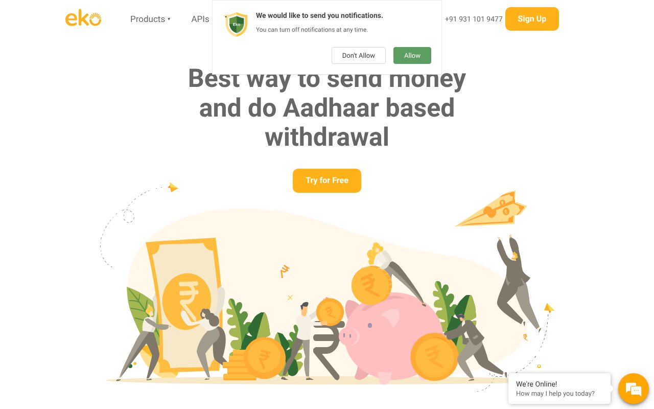 Screenshot of eko.in