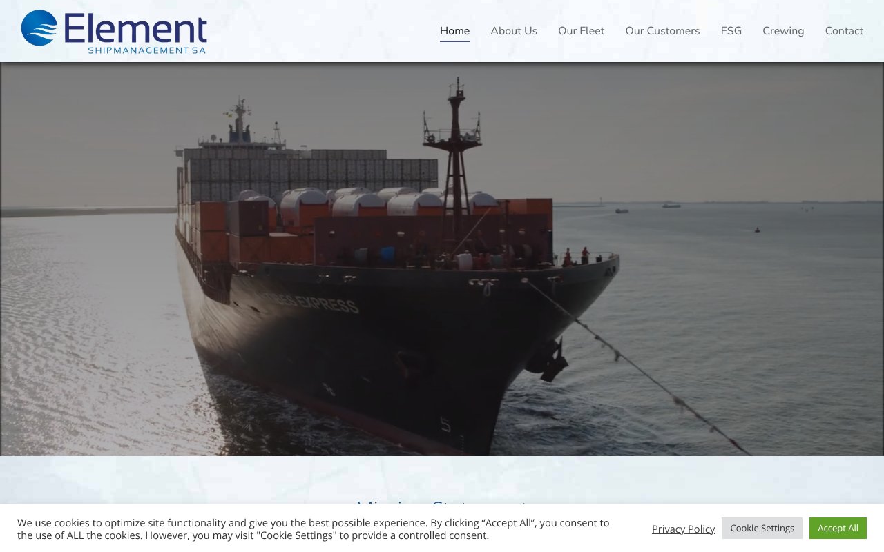 Screenshot of elementship.gr