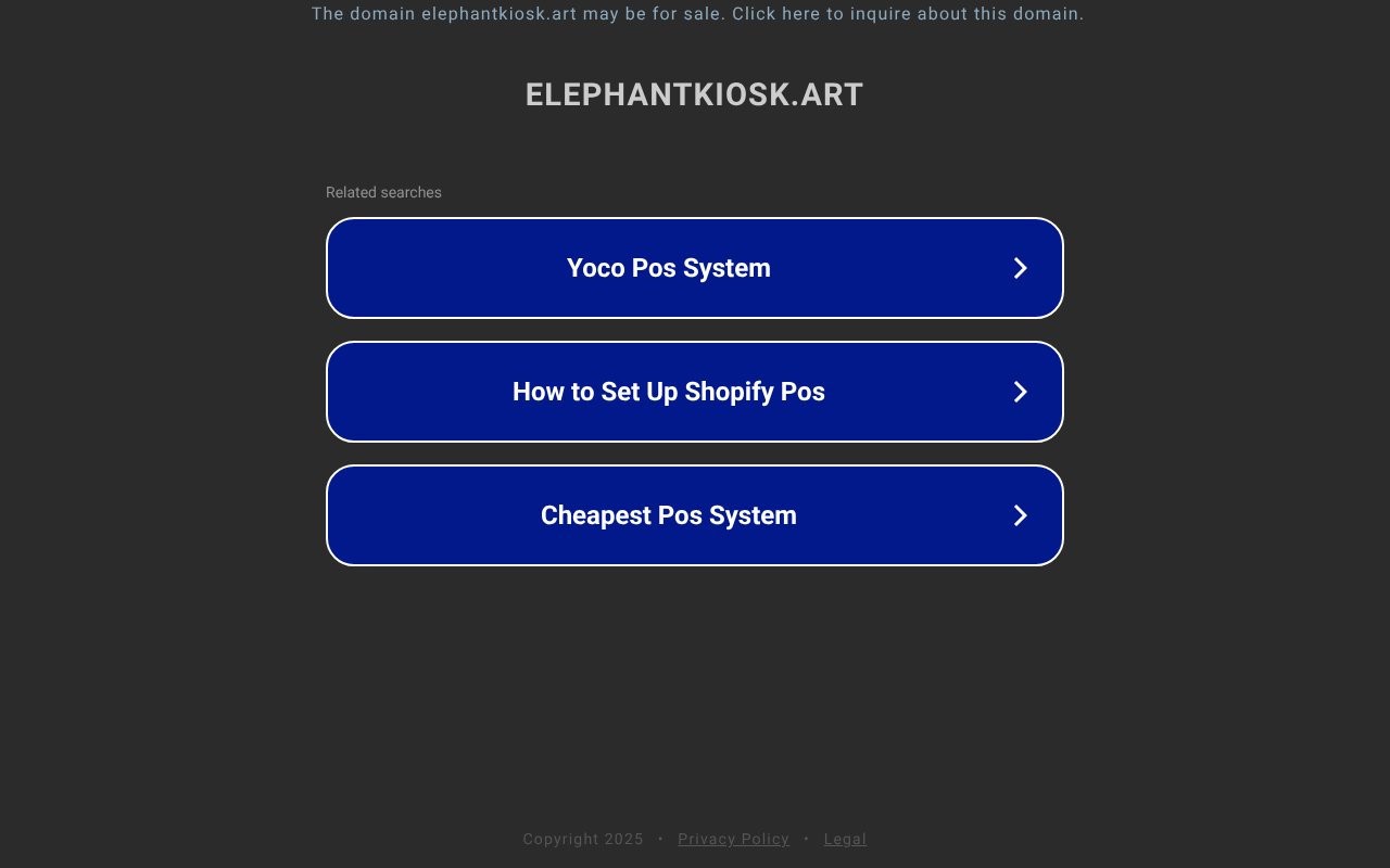 Screenshot of elephantkiosk.art