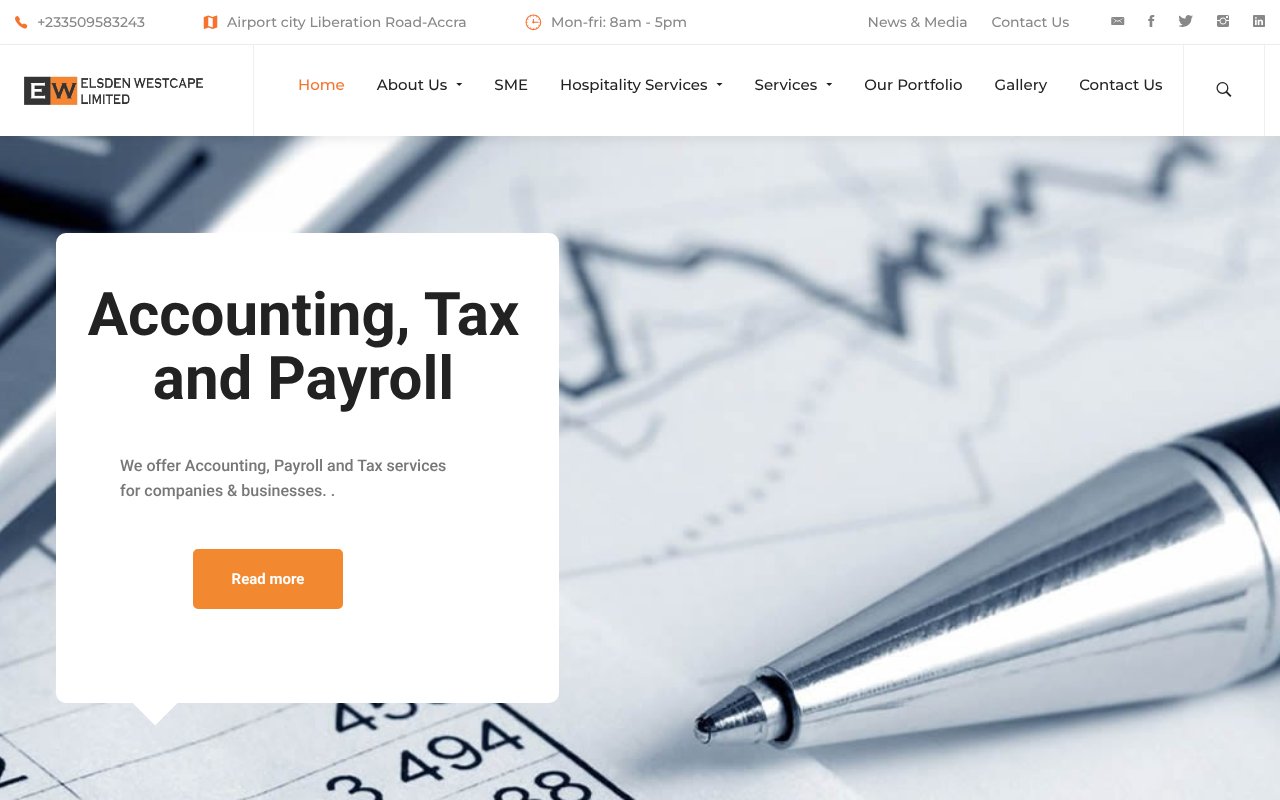 Screenshot of elsdenwestcape.com