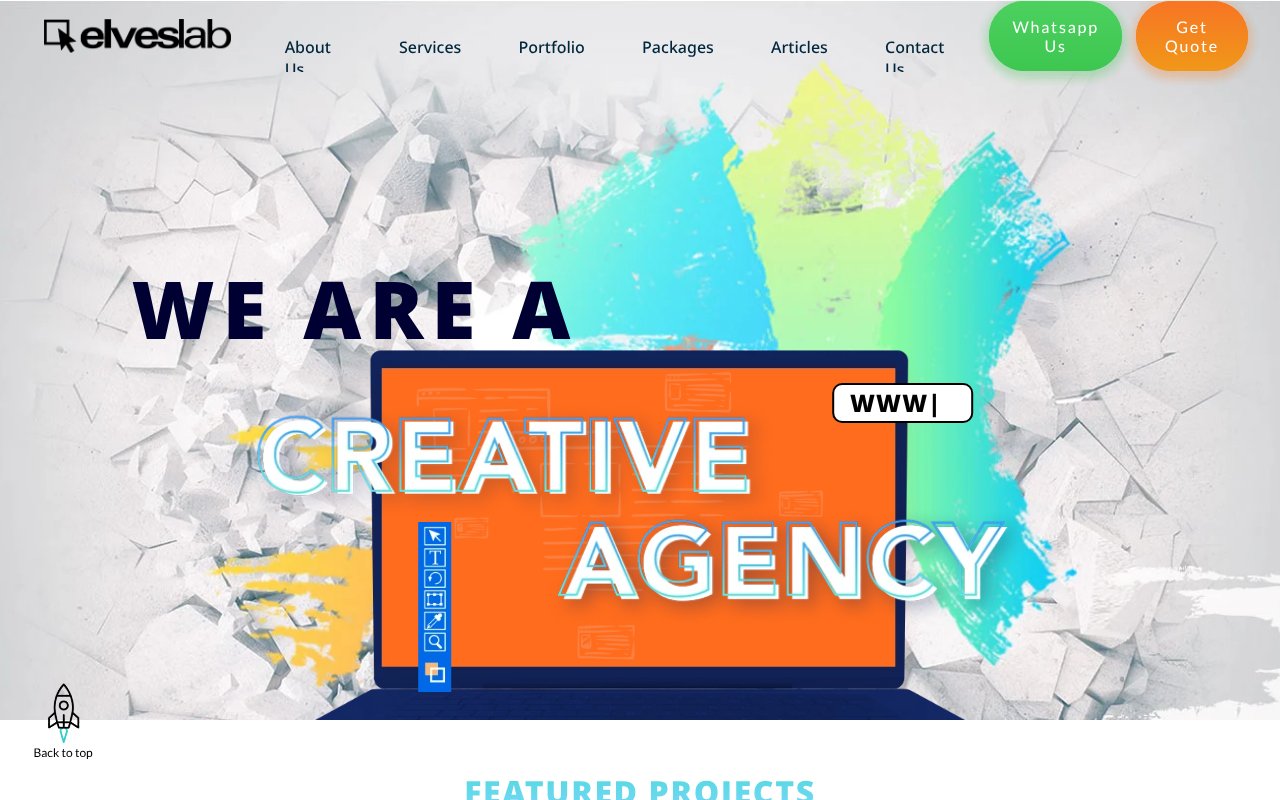 Screenshot of elveslab.com