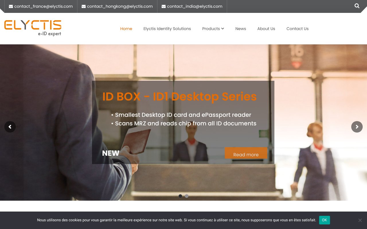 Screenshot of elyctis.com