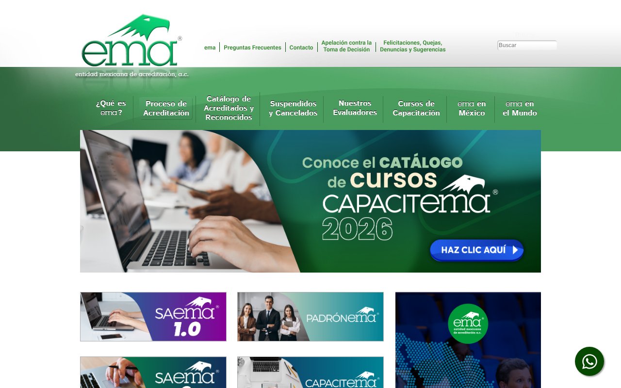 Screenshot of ema.org.mx