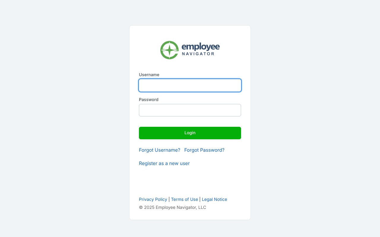 Screenshot of employeenavigator.com