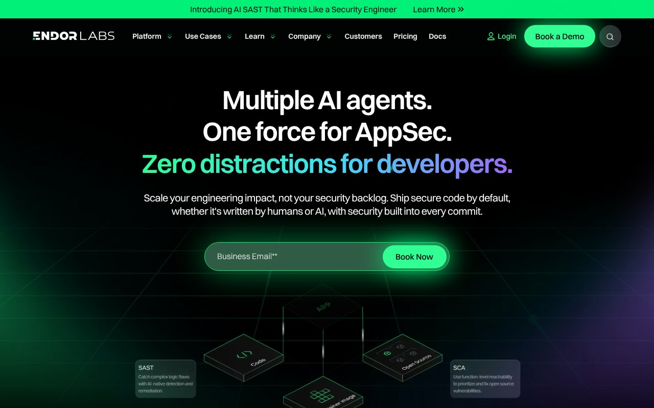 Screenshot of endorlabs.com