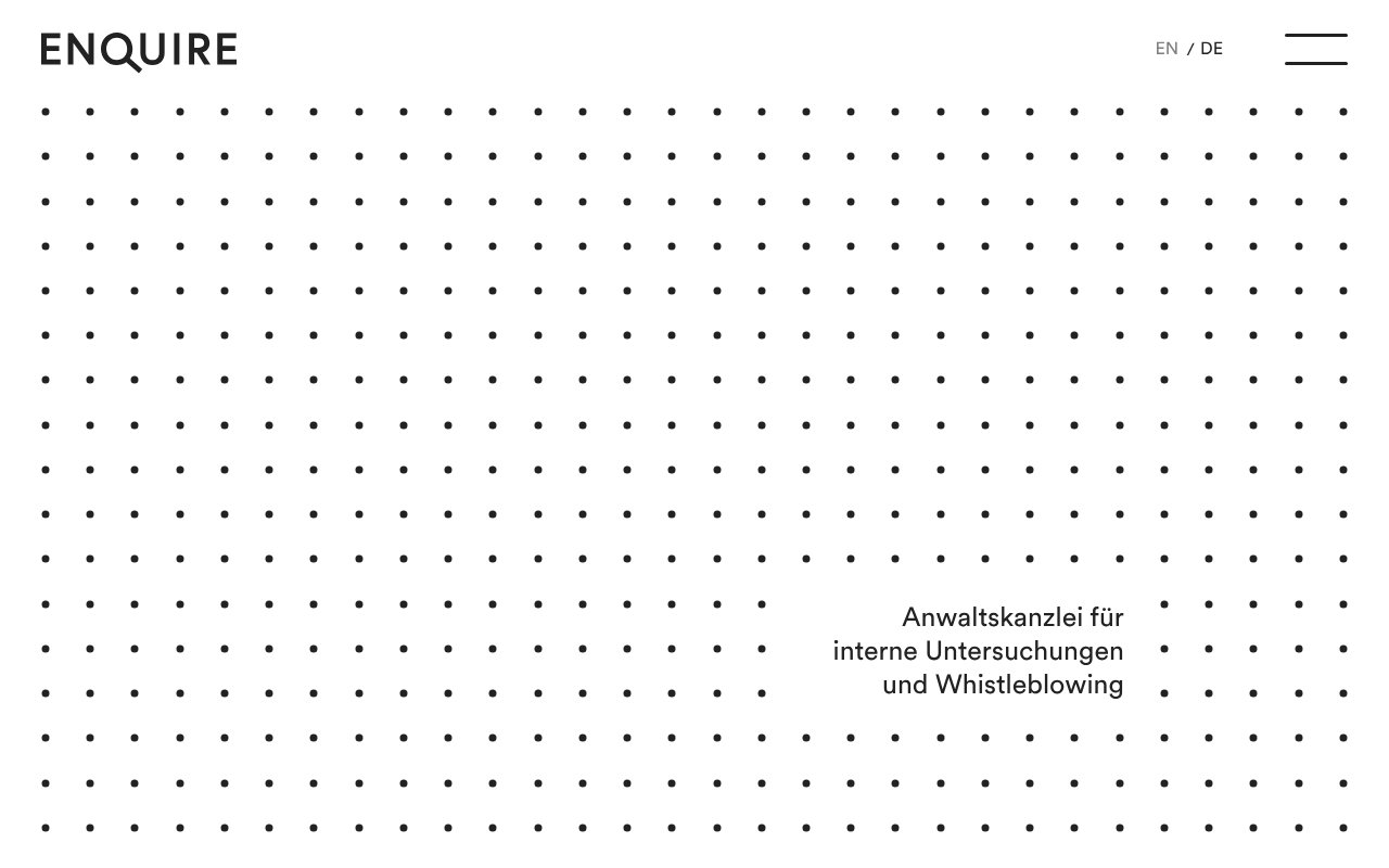 Screenshot of enquire.ch