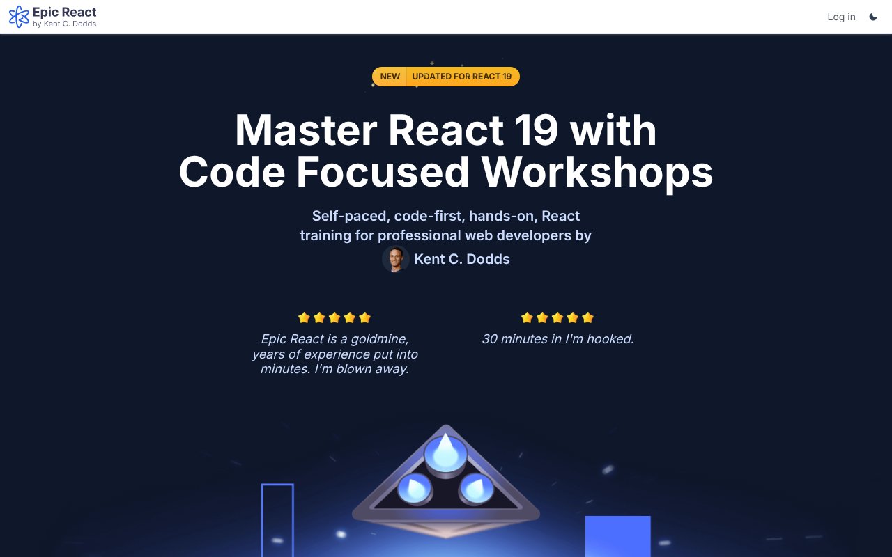 Screenshot of epicreact.dev