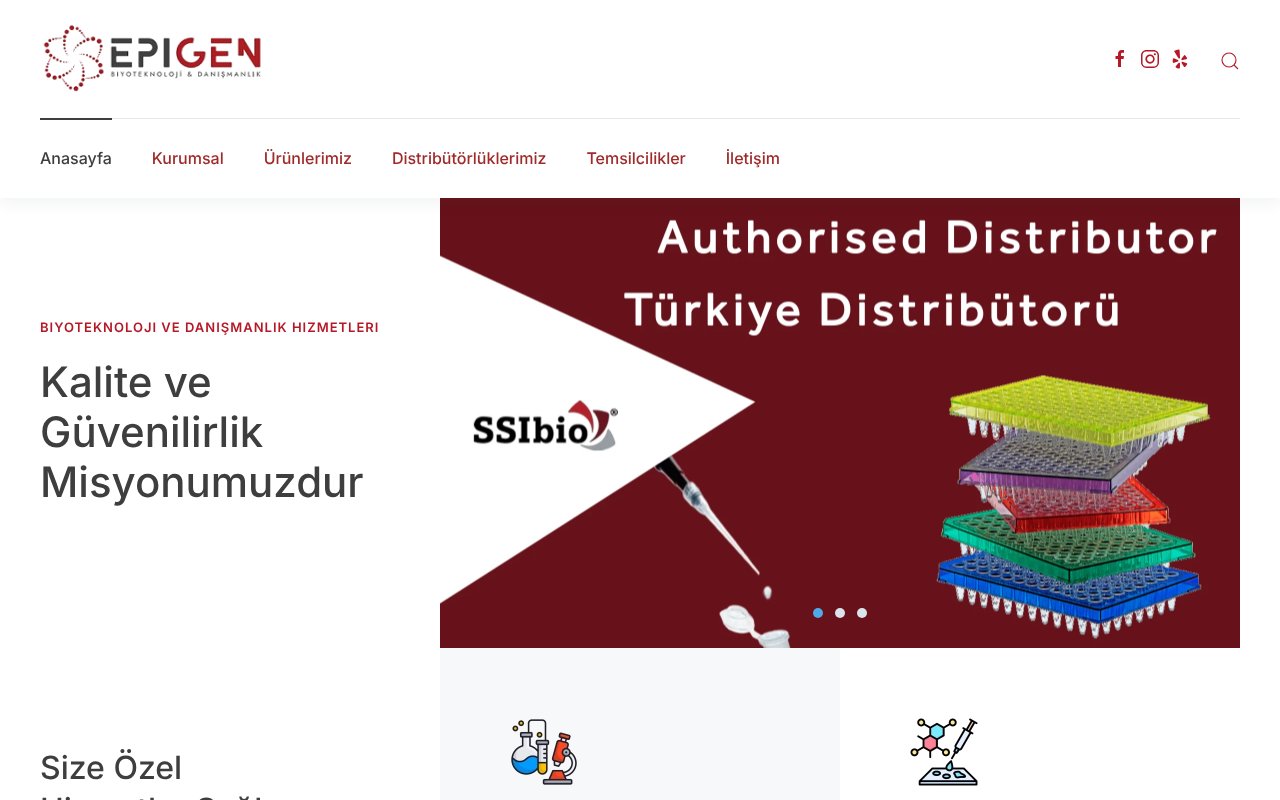 Screenshot of epigen.com.tr