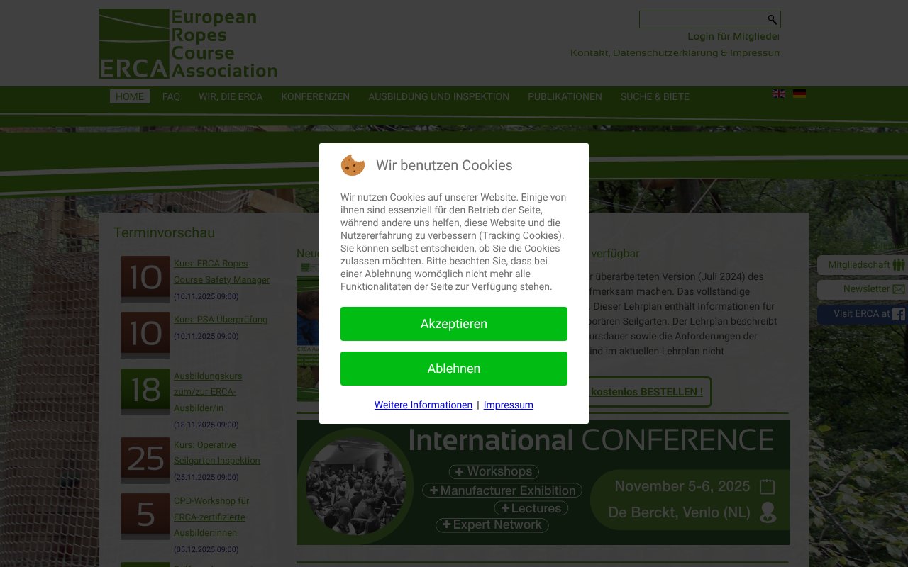 Screenshot of erca.uk