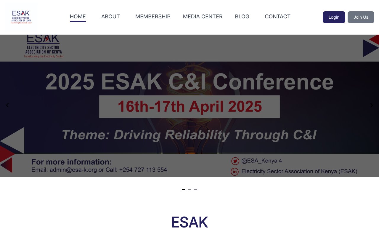 Screenshot of esa-k.org
