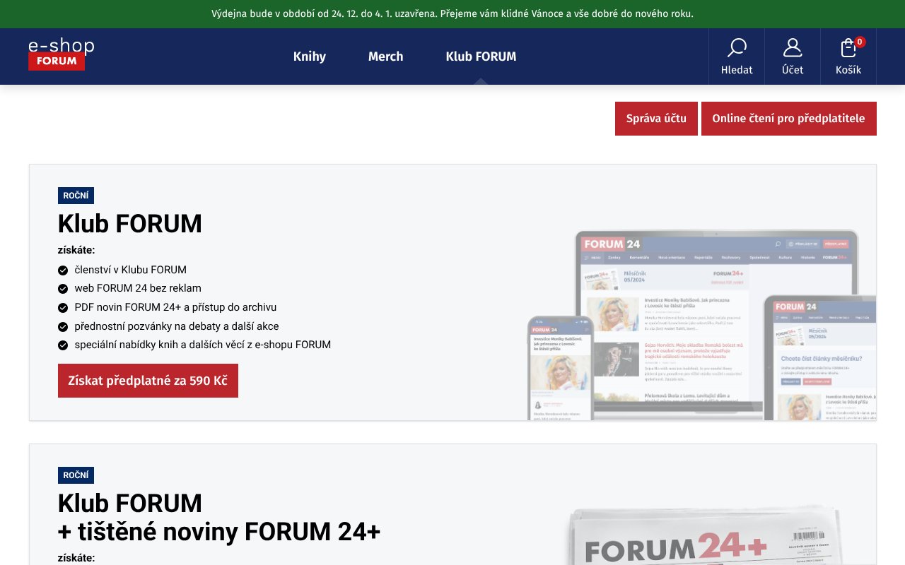 Screenshot of eshopforum.cz